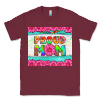 Burgundy proud mom Classic Tee - HRA Design Shop