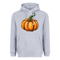 Heather Grey pumpkin Heavyweight Hoodie - BarkalooDesign