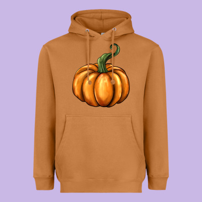 Pumpkin Heavyweight Hoodie Designed By Barkaloodesign
