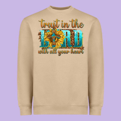 Trust In The Lord With All Your Heart Heavyweight Sweatshirt Designed By Texasbilliewilder