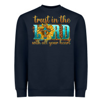 Navy trust in the lord with all your heart Heavyweight Sweatshirt - texasbilliewilder
