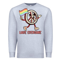 Heather Grey love everyone Premium Sweatshirt - MaliasSmallBusiness