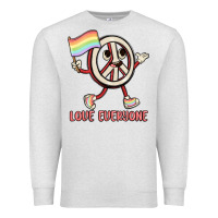 Oatmeal Heather love everyone Premium Sweatshirt - MaliasSmallBusiness