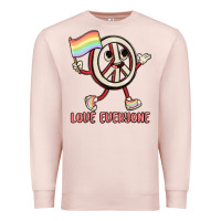 Pale Pink love everyone Premium Sweatshirt - MaliasSmallBusiness