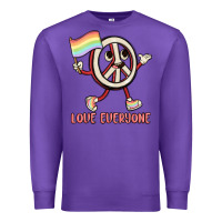 Purple love everyone Premium Sweatshirt - MaliasSmallBusiness