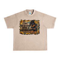 French Oak life is better with a dachshund Urban Heavy Tee - RanaPortraitStore