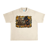 Sandshell life is better with a dachshund Urban Heavy Tee - RanaPortraitStore