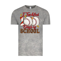 Cloud Rock i tackled 100days of school baseball Vintage Tee - texasbilliewilder