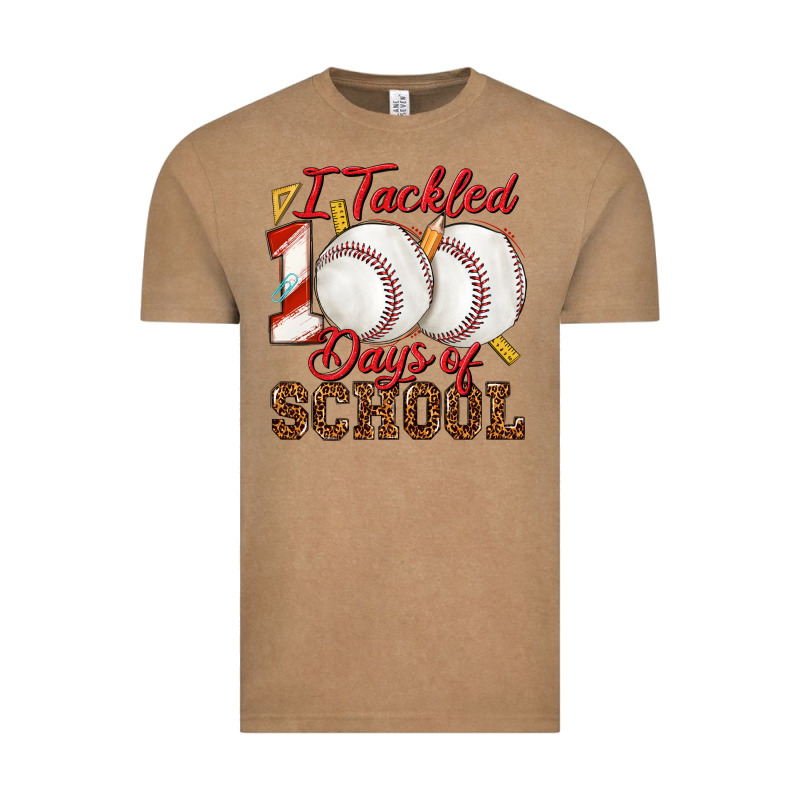 I Tackled 100days Of School Baseball Vintage Tee by texasbilliewilder | Teevron