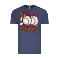 Vintage Denim i tackled 100days of school baseball Vintage Tee - texasbilliewilder