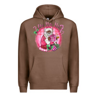 Chestnut ho ho ho pink black santa christmas Premium Hoodie - MaliasSmallBusiness