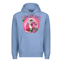 Colony Blue ho ho ho pink black santa christmas Premium Hoodie - MaliasSmallBusiness