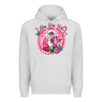 Dove Grey ho ho ho pink black santa christmas Premium Hoodie - MaliasSmallBusiness