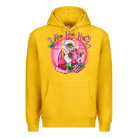 Lemon ho ho ho pink black santa christmas Premium Hoodie - MaliasSmallBusiness