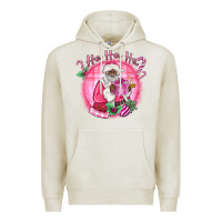 Oatmeal Heather ho ho ho pink black santa christmas Premium Hoodie - MaliasSmallBusiness