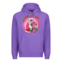 Purple ho ho ho pink black santa christmas Premium Hoodie - MaliasSmallBusiness