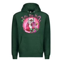 Sports Green ho ho ho pink black santa christmas Premium Hoodie - MaliasSmallBusiness