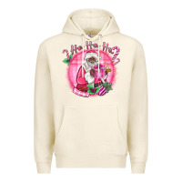 Tofu ho ho ho pink black santa christmas Premium Hoodie - MaliasSmallBusiness