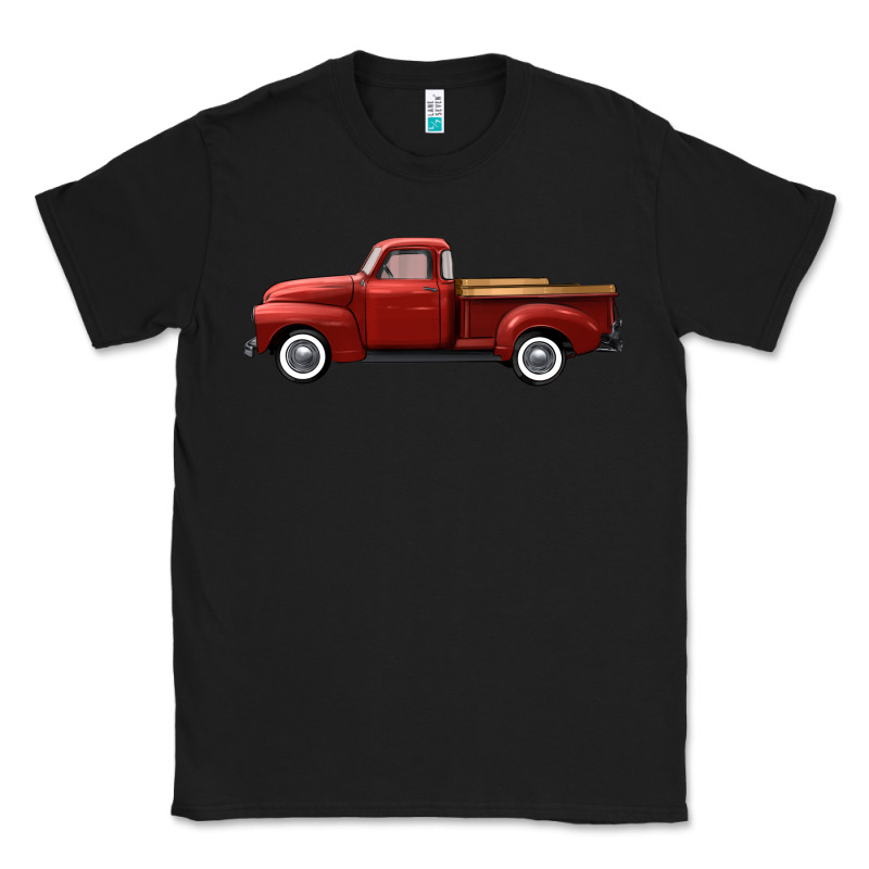 Western Red Truck Right Side View Classic Tee by FaDigitalArtStudio | Teevron