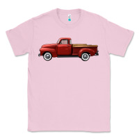 Bubblegum Pink western red truck right side view Classic Tee - FaDigitalArtStudio