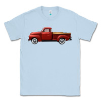 Dusty Blue western red truck right side view Classic Tee - FaDigitalArtStudio