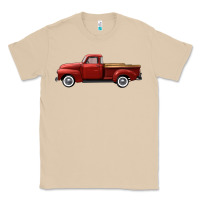 Mushroom western red truck right side view Classic Tee - FaDigitalArtStudio