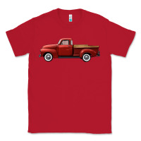 Red western red truck right side view Classic Tee - FaDigitalArtStudio