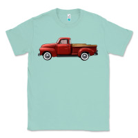 Seafoam western red truck right side view Classic Tee - FaDigitalArtStudio