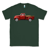 Sports Green western red truck right side view Classic Tee - FaDigitalArtStudio