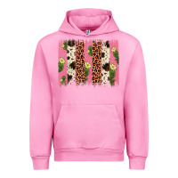 Fuchsia Pink cactus leopard cowhide brush stroke Urban Hoodie - Artiststas
