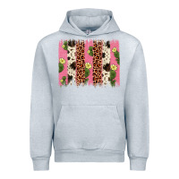 Heather Grey cactus leopard cowhide brush stroke Urban Hoodie - Artiststas