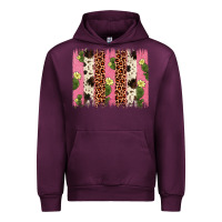 Mauve Wine cactus leopard cowhide brush stroke Urban Hoodie - Artiststas