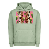 Pigment Oil Green cactus leopard cowhide brush stroke Urban Hoodie - Artiststas