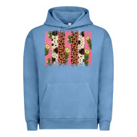 Pigment Pebble Blue cactus leopard cowhide brush stroke Urban Hoodie - Artiststas