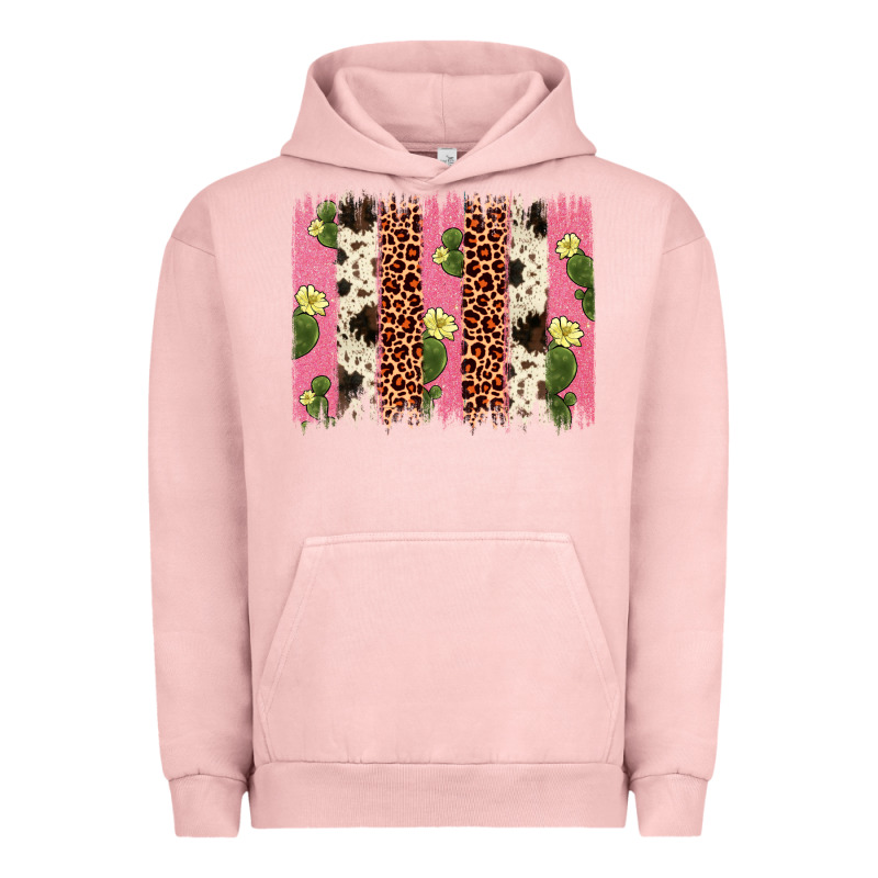 Cactus Leopard Cowhide Brush Stroke Urban Hoodie by Artiststas | Teevron