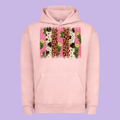 Cactus Leopard Cowhide Brush Stroke Urban Hoodie Designed By Artiststas