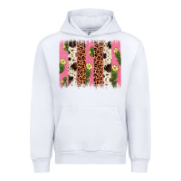 White cactus leopard cowhide brush stroke Urban Hoodie - Artiststas
