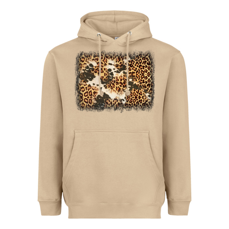 Distressed Leopard Cowhide Background Heavyweight Hoodie by Jasminsmagicworld | Teevron