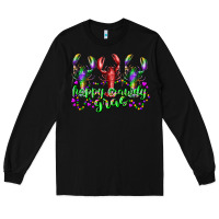 Black happy crawdy gras Long Sleeve Tee - RacoonDesign