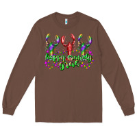Chestnut happy crawdy gras Long Sleeve Tee - RacoonDesign