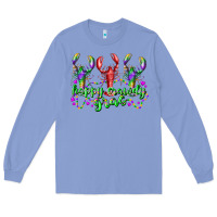 Colony Blue happy crawdy gras Long Sleeve Tee - RacoonDesign