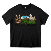 Black Peace Love Kiko Goat Heavy Core Tee - LillyAllenDesigns