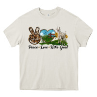 Cream Peace Love Kiko Goat Heavy Core Tee - LillyAllenDesigns