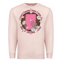 Pale Pink i don't watch prn i read it like a fucking lady Premium Sweatshirt - MaliasSmallBusiness
