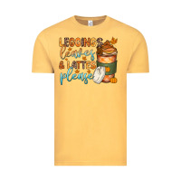 Vintage Mustard leggins leaves and lattes Vintage Tee - Zillion Design Studio