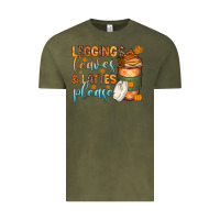 Vintage Olive leggins leaves and lattes Vintage Tee - Zillion Design Studio