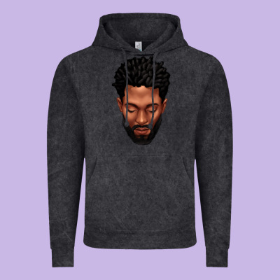 Bearded Black Man Portrait Vintage Hoodie Designed By Texasbilliewilder