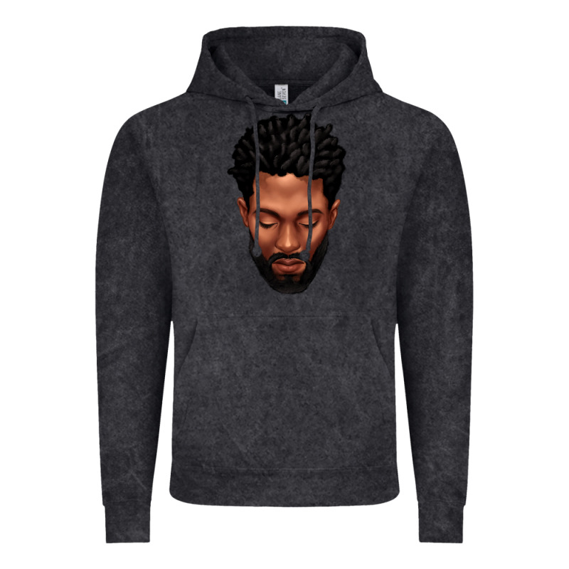 Bearded Black Man Portrait Vintage Hoodie by texasbilliewilder | Teevron