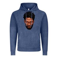 Vintage Denim bearded black man portrait Vintage Hoodie - texasbilliewilder