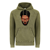 Vintage Olive bearded black man portrait Vintage Hoodie - texasbilliewilder